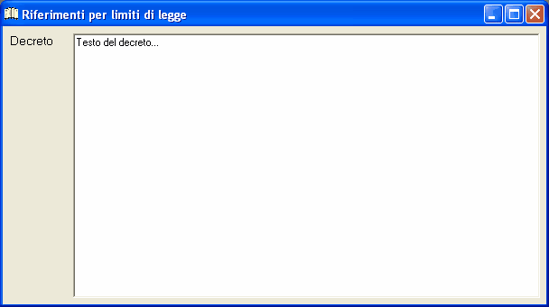 riferimenti per limiti di legge